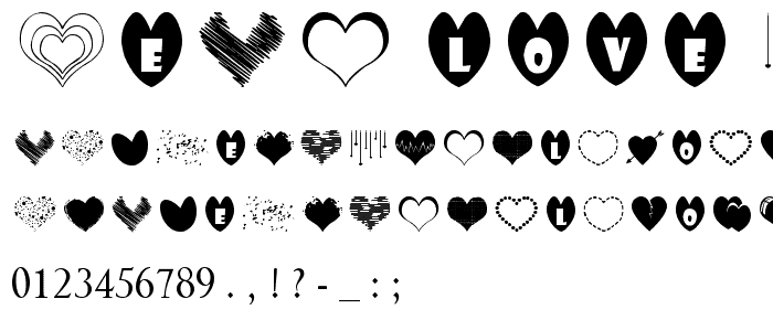 Sexy Love Hearts font